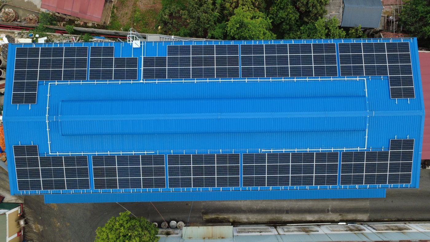Hệ 61 kWp trên mái nhà máy Thực phẩm Toàn Cầu (Global Food), Bắc Giang — iGreen thi công 05/2025.